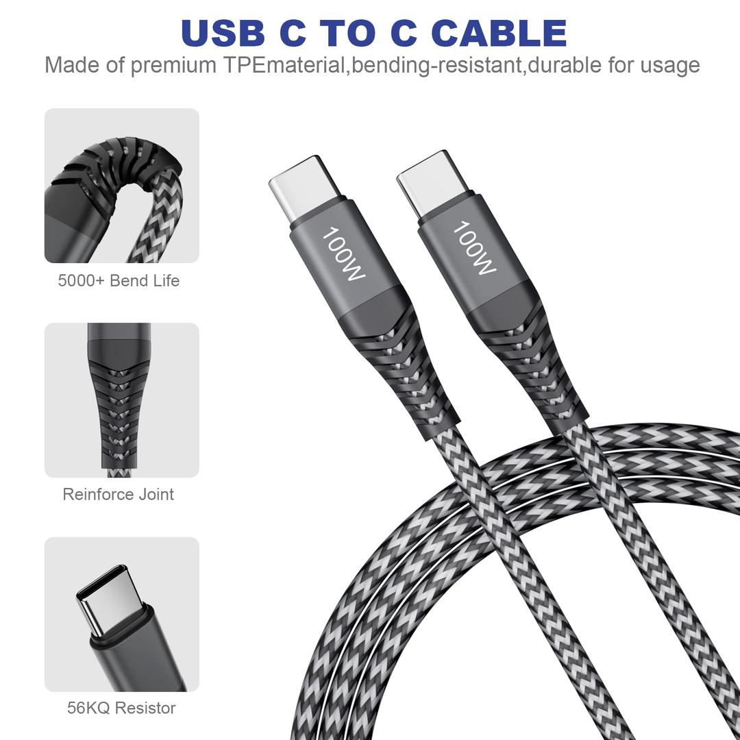 QILERUI
USB C to USB C Cable 2 Pack 10F