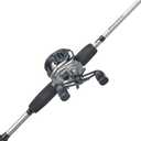 Abu Garcia Black Max EZ Cast 6' Baitcast Fishing Rod and Reel Combo, 2-Piece Rod, Graphite Composite Rod Blank Construction, Comfortable and Durable EVA Handles
