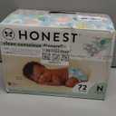 The Honest Company Clean Conscious Diapers for Delicate Skin | Up to 100% Leakproof | Hypoallergenic, Fragrance Free | Gender Neutral | Club Box, Size Newborn, 72 Count (Prints May Vary) (Above It All + All the Alpacas)