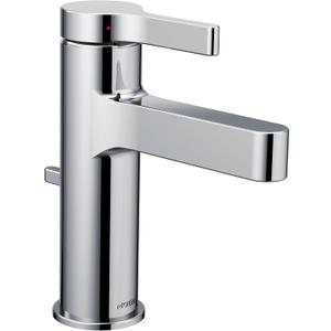 Moen Vichy Chrome One-Handle Single Hole Modern Bathroom Faucet, 6710