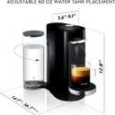 Nespresso VertuoPlus Deluxe Coffee and Espresso Machine by De'Longhi, 37 Oz, Black