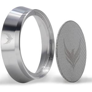 KNODOS Stainless Steel 58mm Dosing Funnel and Espresso Puck Screen Set For 58 mm Portafilter