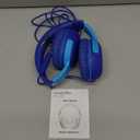 Candy Bila Kids Bluetooth 6.0 Headphones with LED Light, 85Hours Playtimes, Type-C Fast Charging, 85/ 94dB Volume Limited, Comfort Wireless Headphones with Built-in Mic, Wired & TF Card Mode, Blue