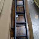 GarveeHome Corner Bookshelf, 5-Tier Bookshelves with 4 Hooks, Convertible Bookshelf, Industrial Wooden Bookcase with Open Shelves and Metal Frame for Living Room, Bedroom, Home Office, Rustic Brown