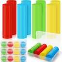 640 Pcs Plastic Poker Chips, 4 Colors Bingo Chips with Storage Box, 1.5 Inch Card Game Tokens, Counter Disk Counting Markers for Math Practice, Opaque Reward Coin for Teaching, Parties, Casino