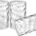 3 Pack Clear Water Ripple Glass Shade, Cylinder Light Fixture Replacement Globe or Cover with 1-5/8-Inch Fitter for Chandelier Wall Sconce Pendant Light, G0029