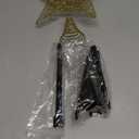 Star Christmas Tree Toppers, 9 Inch Metal Glitter Gold Christmas Tree Ornament Set for Outdoor Christmas Decorations Indoor 2023