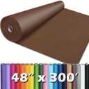 PerkHomy Coffee Kraft Paper Roll 48" x 3,600" (300') for Gift Wrapping Bouquet Flower Art Painting Craft Writing Packaging Shipping 80GSM 55LB (Coffee, 48" x 300')