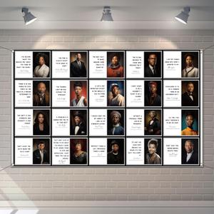 Black History Month Bulletin Board Decorations Historical Famous People Photo Booth Backdrop for School Classroom Hallways Decor