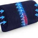 HIGOGOGO Lumbar Support Pillow for Recliner Chair/Accent Chair/Couch, Memory Foam Back Support Cushion for Elderly, Recliner Cushions for Back Rest, Pain Relief, Reading, Washable Cover, Navy (Large)