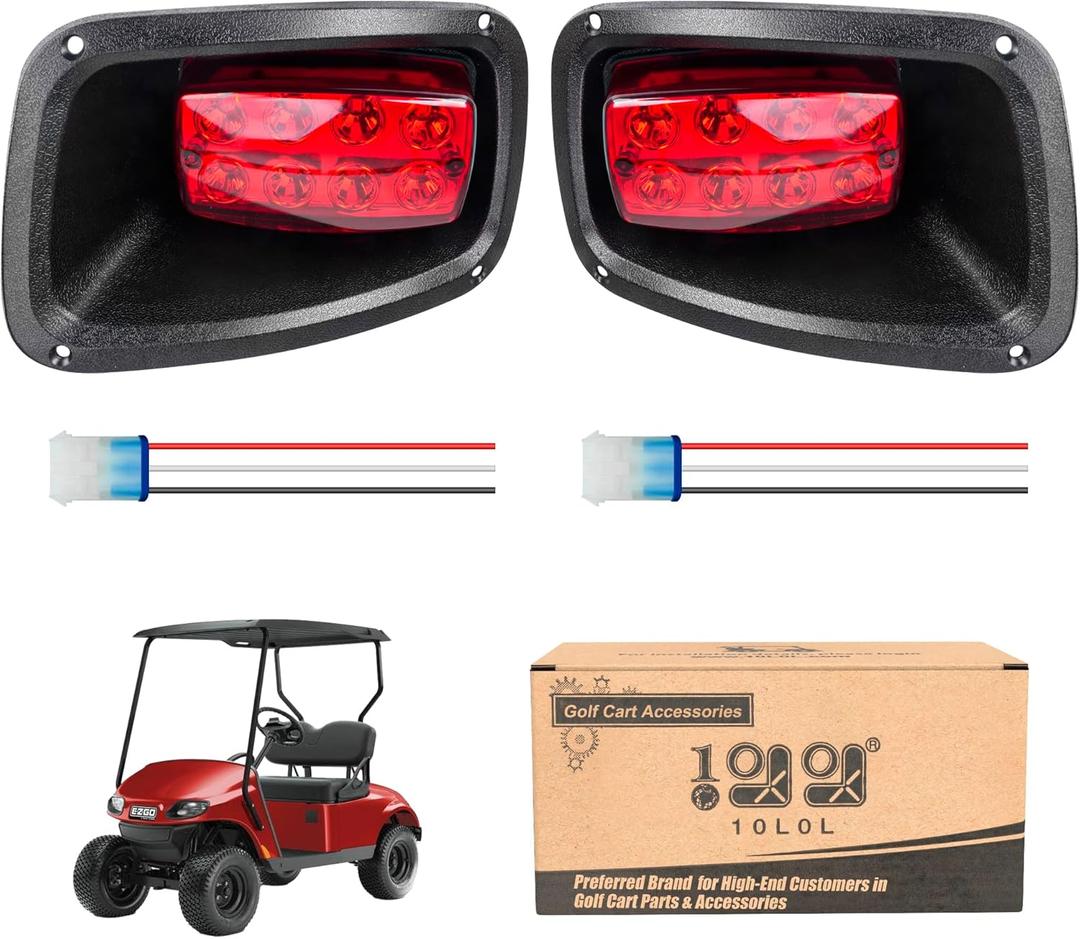 Taillights 12V for EZGO TXT 1996-2013, Golf Cart Replacement Rear Brake Lights Assembly for Gas & Electric Models