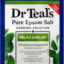 Dr Teal's Epsom Salt Magnesium Soak, Relax & Relief with Eucalyptus & Spearmint Essential Oils, 3 lbs (48 Ounce (Pack of 1))