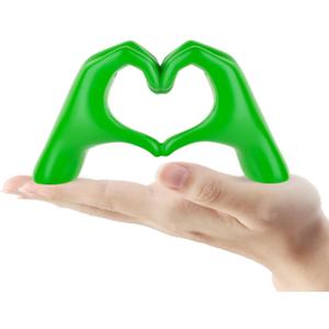 Small Green Decor,Resin Heart Hands Sculpture for Living Room Bedroom Bookshelf Shelves Office Desk Decor,Love Finger Modern Statue for Wedding Decorations,Unique Birthday for Women Girls.