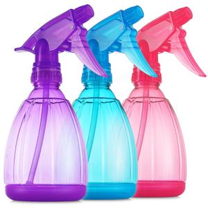 DilaBee Plastic Spray Bottles - 12oz (3 Pack) Water Spray Bottle for Hair, Gardening, Grilling & Cleaning Solution - Empty Spray Bottles for Cat - Small Spray Bottle (Purple, Blue, Pink)
