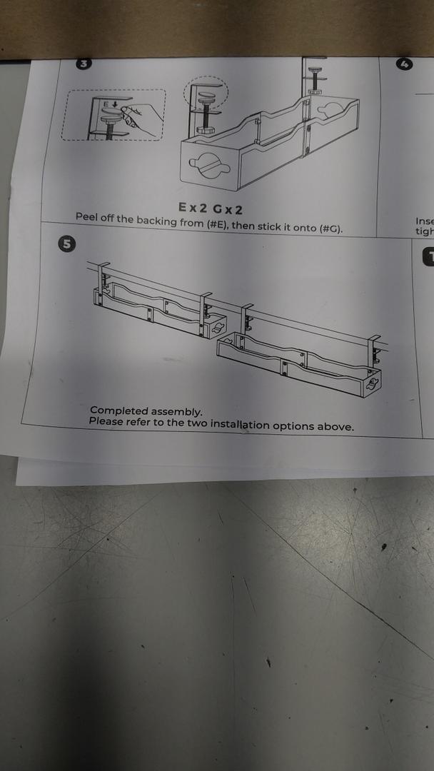 L-Under Desk Cable Management Tray