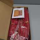 Red Velvet Christmas Tree Bows - Set of 3 Large 12x33 Inch Vintage Holiday Bows for Xmas Tree Decorations, Gift Wrapping, Garland, Party Decor for Indoor Outdoor Dilicoming