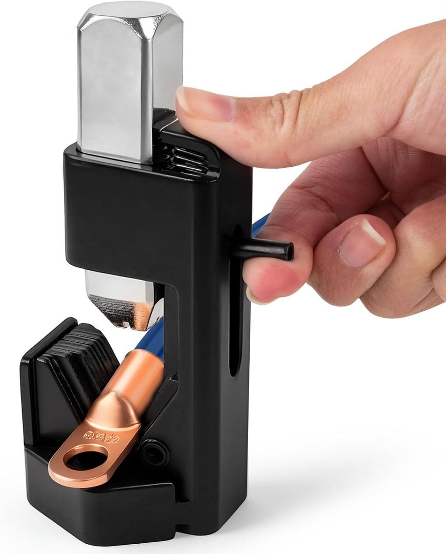 Hammer Lug Crimper Tool for 8 AWG to 0000 AWG Battery & Welding Cables, Heavy Duty Crimping for Electrical, Automotive & Industrial Applications