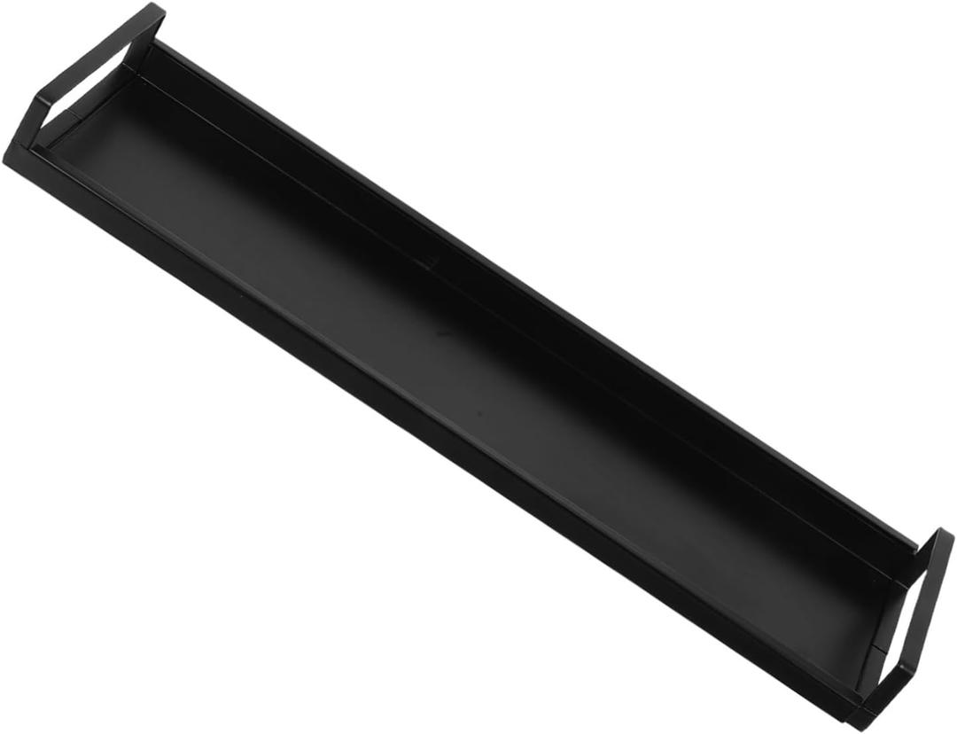 Stove Top Seasoning Rack Kitchen Spice Shelf Oven Spice Organizer Shelf Iron Black