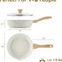 SENSARTE Nonstick Ceramic Saute Pan 10 Inch/3.5QT, Non-toxic Deep Frying Pan Skillet with Lid, Healthy Jumbo Cooker, Stay Cool Handle, Induction Compatible, PFOA & PFAS Free