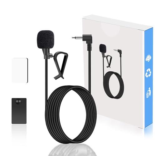 GHIOPMZ Car Stereo Microphone - 3.5mm Universal External Hands-Free Mic Compatible with Car Radio, GPS, DVD Head Unit Vehicle Audio Accessories