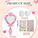 Liliful 12 Pack Princess Foam Mirror Kits Decorate Your Own Princess Mirrors Party Supplies Kids Unbreakable Toy Crafts for Girls Party Favors Birthday DIY Decorations (Cute,Pink,Purple)