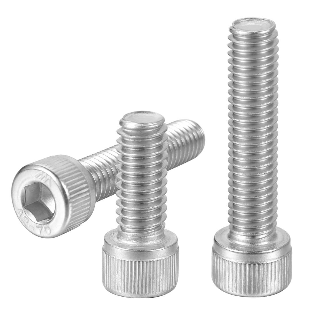 3/8-16 x 1-1/2" Socket Head Cap Screws Allen Socket Hex Drive Bolts, 304 Stainless Steel 18-8 A2-70, Fully Threaded, 10PCS (3/8-16 x 1-1/2" (10pcs))