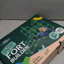 130 Piece Glow in The Dark Fort Building Kit - Indoor Play Engineering Set with Connecting Sticks & Balls - Creative STEM Building Toys