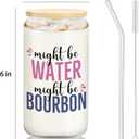 Bourbon glasses cup Gifts for Cocktail Lovers, Funny Might Be Bourbon Tumbler Gifts For Women 14oz,Tequila Lime drinking jar for Cocktail Lovers