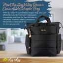 Itzy Ritzy Dream Convertible Diaper Bag Tote Backpack - Baby Diaper Bag with 14 Pockets, Changing Pad & More (Midnight Black), 16x7.5x17.5 Inch