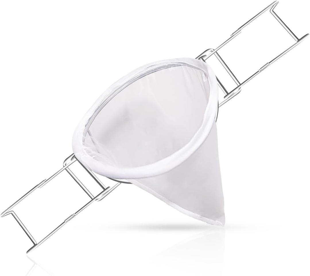 Versatile 8.7-Inch Oil & Syrup Filter with Adjustable Stand & 3 Detachable 200-Mesh Screens