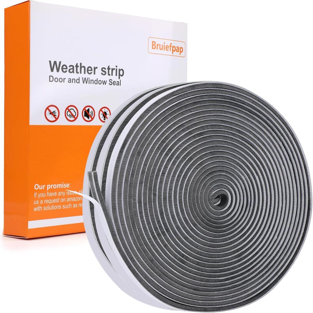 33.3FT Self-Adhesive Weather Stripping Seal for Door Frames and Sliding Windows, Weatherstripping for Soundproofing, Dustproof, Window Insulation for Winter, 0.35'' Wide x 0.2'' Thick, Grey 