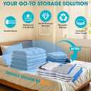 20 Pack Vacuum Storage Bags with Electric Pump, Compression Space Saver Vacuum Seal Bags 4 Jumbo/4 Large/4 Medium/4 Small/4 Roll Up Bags for Clothing Travel Comforters Blankets Pillows Bedding Duvets