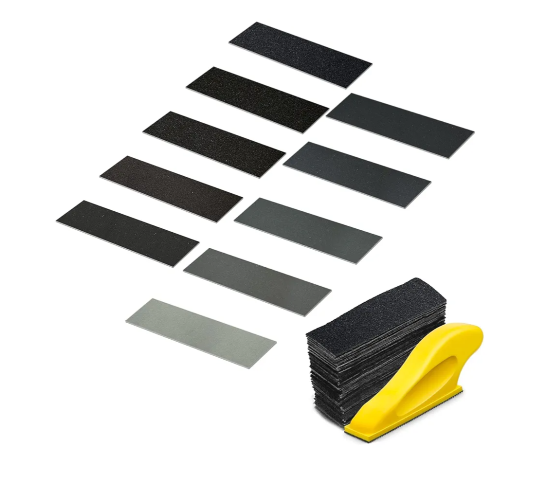 Micro Sander Kit 3.5X 1 Inch Detail Finger Sander for Small Projects+ 100PCS Wet Dry Sandpaper Sheets 60 120 240 400 600 800 1000 1500 2000 5000 Grit for DIY Crafts Wood Metal