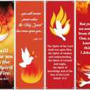 4 Pcs 4th of July Church Banners Independence Day Christian Banners with Scripture for Sanctuary Wall Worship Bible Verses Decor Welcome Church Religious Praise Hanging Signs(Orange,Pentecost)