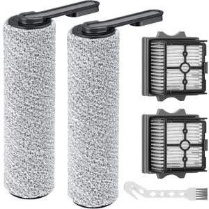 Only S5 ComboBrush Roller Replacement Parts for Tineco Floor ONE S5 Combo Cordless Wet Dry Vacuum Cleaner, 2 Brush Rollers + 2 Vacuum HEPA Filters (Only Fit S5 COMBO)