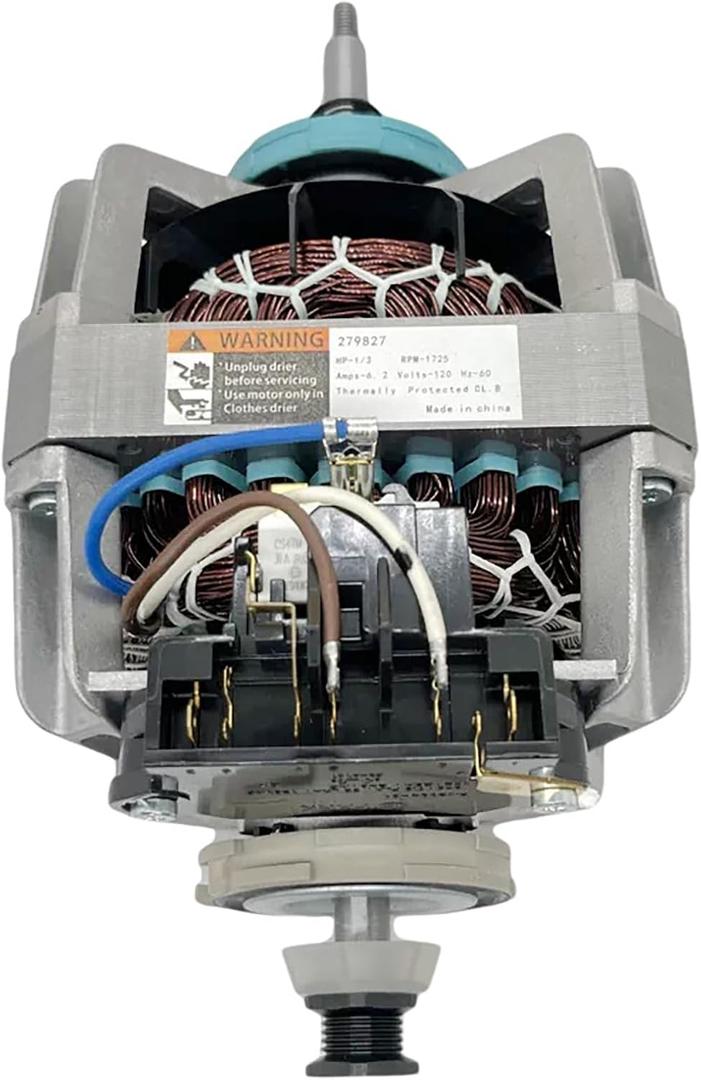 279827 Dryer Drive Motor, Compatible with Whirlpool Maytag Kenmore Amana Roper Estate, Replaces AP3094245, EAP334304, PS334304, W10194250, Dryer Replacement Part