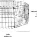 Amazon Basics Foldable Octagonal Metal Exercise Dog Playpen, Indoor/Outdoor Pet Fence, No Door, 8 Panels, Extra Small, 24 x 24 Inches, Black