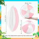 MiniInflat 12 Pcs 16 Inch Inflatable Beach Balls Bulk Jumbo Pastel Inflatable Decorated Ball with Macaron Color PVC Party Ornaments for Summer Birthday Party Decoration