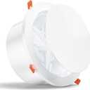 [Upgraded] HG Power 8 Inch Round Vent Cover with Adjustable Panel & Removable Mesh Screen ABS Ceiling Vent with Lock-Clip Design for HVAC, Bathroom, Kitchen, Wall and Duct Air Vents200mm, White