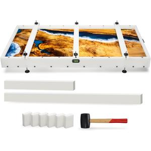 GROWLING Extra Large Epoxy Resin Mold 48x24x3 Inches, Adjustable Fastening and Leveling, Heavy Duty Reusable Resin Mold for River Tables, Coffee Tables, Trays, Cutting Boards, DIY Resin Art Etc.