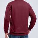 G Gradual Mens Sweatshirt Geometric Textured Crewneck Sweater Long Sleeves Casual Dressy Pullover Shirts (Red, L)