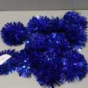 CT CRAFT LLC 4" * 12 Count Self-Adhesive Tinsel Bows Gift Wrap Accessory - Blue for Gift Wrapping Holiday Christmas Birthday Party Blue