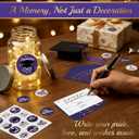 9 Pcs Graduation Centerpieces for Tables with LED Lights, Class of 2026 Graduation Tables Decorations, Mason Jar Style Table Decor with String Lights, Caps, Notes Cards, Stickers & Adhesive Spots