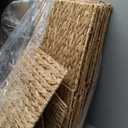 12x12in Storage Baskets Set of 4 Water Hyacinth Baskets,Foldable Handwoven Storage Cubes,Wicker Cube Baskets Laundry Organizer Totes for Home