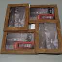 4x6 Collage Picture Frames Set of 1, Multi Family Photo Frame with Real Glass, Displays Four 4x6 Photo, Wall Decor Wall Hanging or Tabletop, Distressed Brown