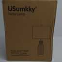 23.75" Modern Green Ceramic Table Lamp Set of 2 for Living Room, Farmhouse Bedside Nightstand Lamp for Bedroom Home Office Dorm