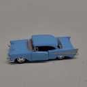 KiNSMART 1957 Chevy Bel Air Coupe Blue, 1:40 Scale, Die Cast Metal, Black, 5 Inch, Pull Back Action
