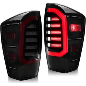 MAYELLO Smoked Black Full LED Tail Lights for 20162023 Toyota Tacoma Pickup SR/TRD/Limited/Trail Stealth Style Upgrade, Plug & Play Rear Lamps Replacement