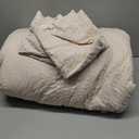 akkialla Embossed Design Full Size Comforter Set,Cream White 3 Pieces Lightweight Bedding Comforter Sets for All SeasonBed in a Bag with a Fluffy Soft Comforter and 2 Pillowcases(Cream White,Full)