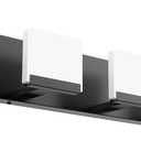 Ralbay LED Modern Bathroom Vanity Light - 5 Light Acrylic Matte Black Vanity Lighting Fixture